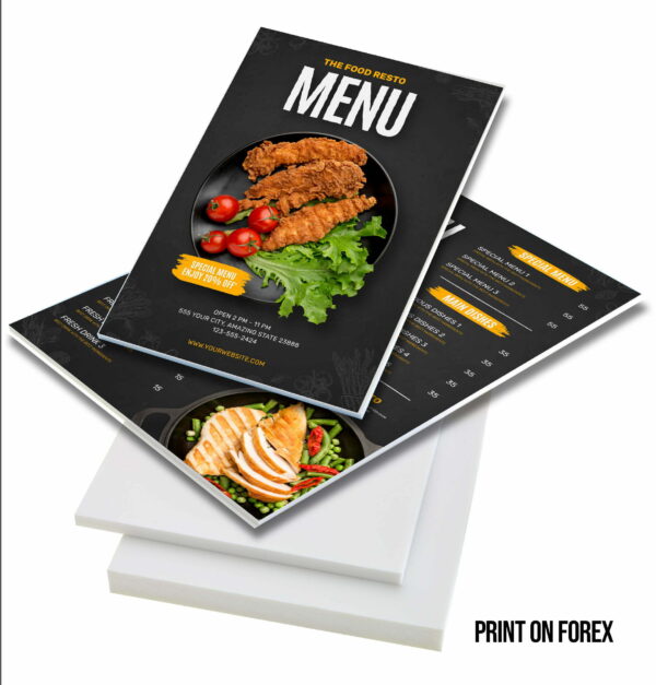 Menu Cards On Forex