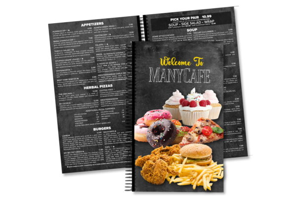 Spiral Bound Menus