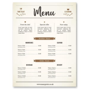 Unfolded Menus